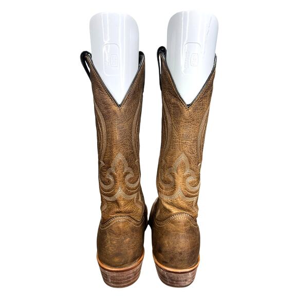 Vintage Abilene Men’s Brown Leather Cowboy Boots Size US 8 D main image 9